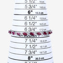 7.78 Carat Genuine Ruby and White Diamond 10K White Gold Bracelet