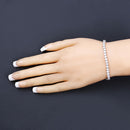 7.00 Carat Lab Grown Diamond 14K White Gold Bracelet