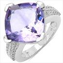 10.30 Carat Genuine Amethyst .925 Sterling Silver Ring