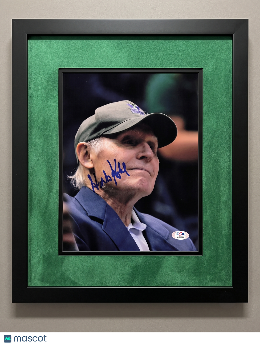 Herb Kohl Milwaukee Bucks Signed Basketball 8x10 Custom Framed Photo PSA