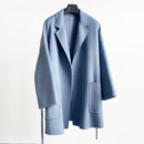 Mid-length Double-faced Wool Belted Coat