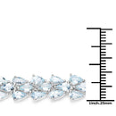 14.11 Carat Genuine Aquamarine .925 Sterling Silver Bracelet