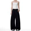 Trendy Solid-color Bootcut Jeans Relaxed Fit For Spring And Autumn
