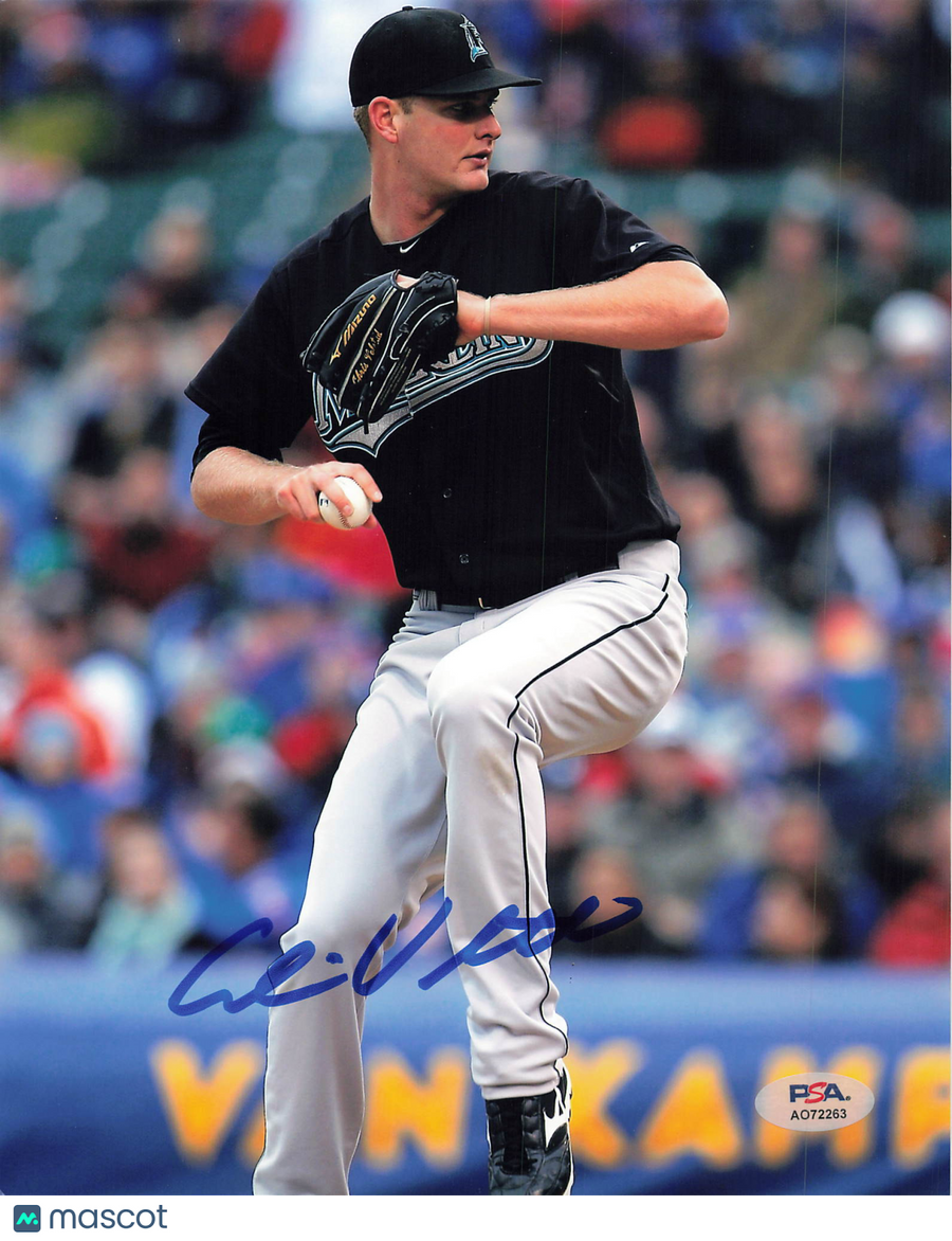 Chris Volstad Signed 8x10 Photo PSA Miami Marlins