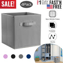 iMounTEK 4 Pack Foldable Storage Cube Bins Cloths Closet Space Organizer Basket Shelves Box for Clothes Toys Books Cabinet