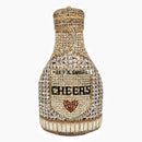 Champagne Bottle Rhinestone Evening Clutch Women's Bag