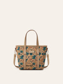 Printed Cork Bohemian Shoulder Tote Bag