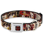 Deadpool Logo Black/Red/White Seatbelt Buckle Collar - Deadpool Kills Deadpool #2 Cover Dynamite Chimichanga