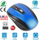 2.4G Wireless Gaming Mouse Optical Mice w/ Receiver 3 Adjustable DPI 6 Buttons For PC Laptop Computer Macbook