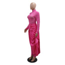 Women's Bodysuit Lace-Up Cloak Skirt Set
