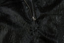 Men's Split Splicing Solid Color Loose Standing Collar Leather Jacket