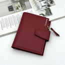 Womens Trifold Short Multi-functional Leather Wallet With Multiple Card Slots