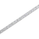 IGI Certified 4.0 Cttw Diamond 14K White Gold Classic 7â€ Tennis Bracelet (H-I Color, I1-I2 Clarity)