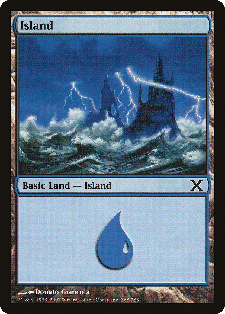 Island (10E-368) - Tenth Edition Foil