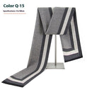 Men's Winter Warm Striped Business Scarf