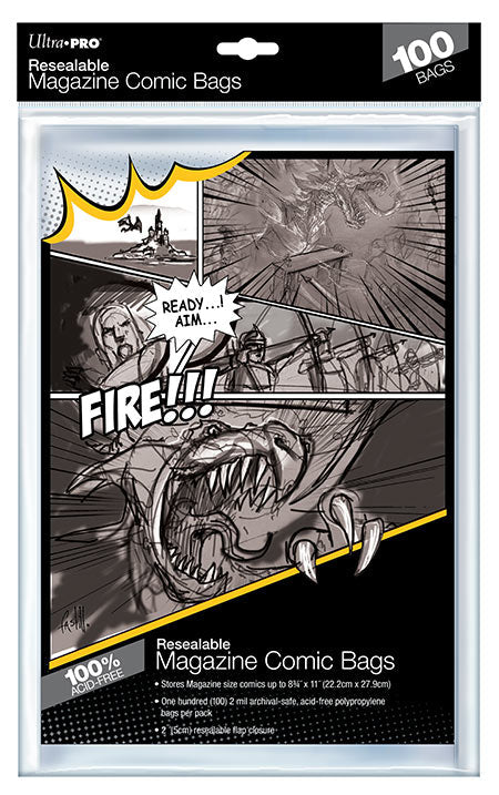 Ultra PRO: Comic Bags - Resealable Magazine (8-3/4