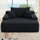 Convertible Chaise Lounge Sleeper Sofa with Cup Holders & Pillows