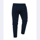 Mens Slim-fit Casual Pants Solid Color