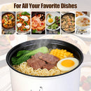Electric Hot Pot with Steamer 1.8L Dual Power Ceramic Cooker