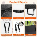 Dog Car Seat Cover For Back Seat Waterproof Oxford Cloth Seat Cover Hammock Non-Slip Scratchproof Back Seat Extender with Side Flap Mesh Window Storag