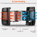 1500W Ceramic Space Heater with Oscillation & Tip-Over Protection