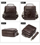 Genuine Leather Retro Messenger Bag for Men