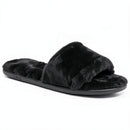 I.n.c. Womens Faux-Fur Slide Slippers, Size M-7/8