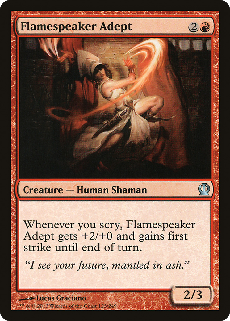 Flamespeaker Adept (THS-123) - Theros Foil