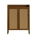 Rattan Shoe Cabinet with Doors, 6-Tier Storage Organizer