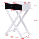Modern X-Shape Accent Side End Table-Black