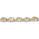 9.03 Carat Genuine Citrine .925 Sterling Silver Bracelet