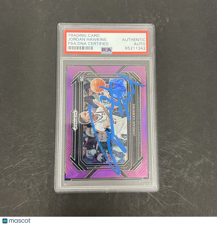 2023 Panini Prizm Draft Picks Jordan Hawkins Signed Card PSA Autographed