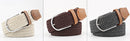 Women's Canvas Belt Casual Stretch Braided Buckle