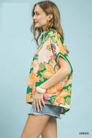 Umgee Abstract Print Oversized Top