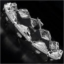 14K Yellow Gold Plated 1.07 Carat Genuine White Diamond Sterling Silver Bracelet
