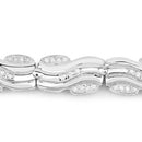 0.84 Carat Genuine White Diamond .925 Sterling Silver Bracelet