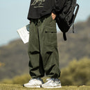 Autumn Winter Straight Wide-Leg Corduroy Overalls Men