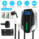 Level 2 Electric Vehicle Charger EV Wall Charger Car Charging Station with 2 Swipecards Digital Display Gun Locking for Home Garage