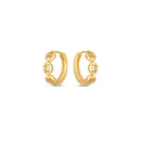 14k Yellow Gold Oval Mariner Huggies