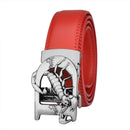 Men's Automatic Leather Bronze Belt