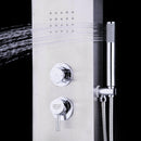 59” Stainless Steel Shower Panel with Massage Jets and Hand Shower
