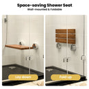 20 Inch Wall Mounted Teak Wood Folding Shower Bath Seat