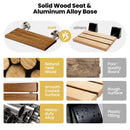 20 Inch Wall Mounted Teak Wood Folding Shower Bath Seat