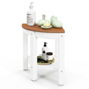 Heavy Duty Corner Shower Bench Stool with Storage Shelf for Shaving Legs