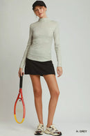 Umgee Long Sleeve Mock Neck Top