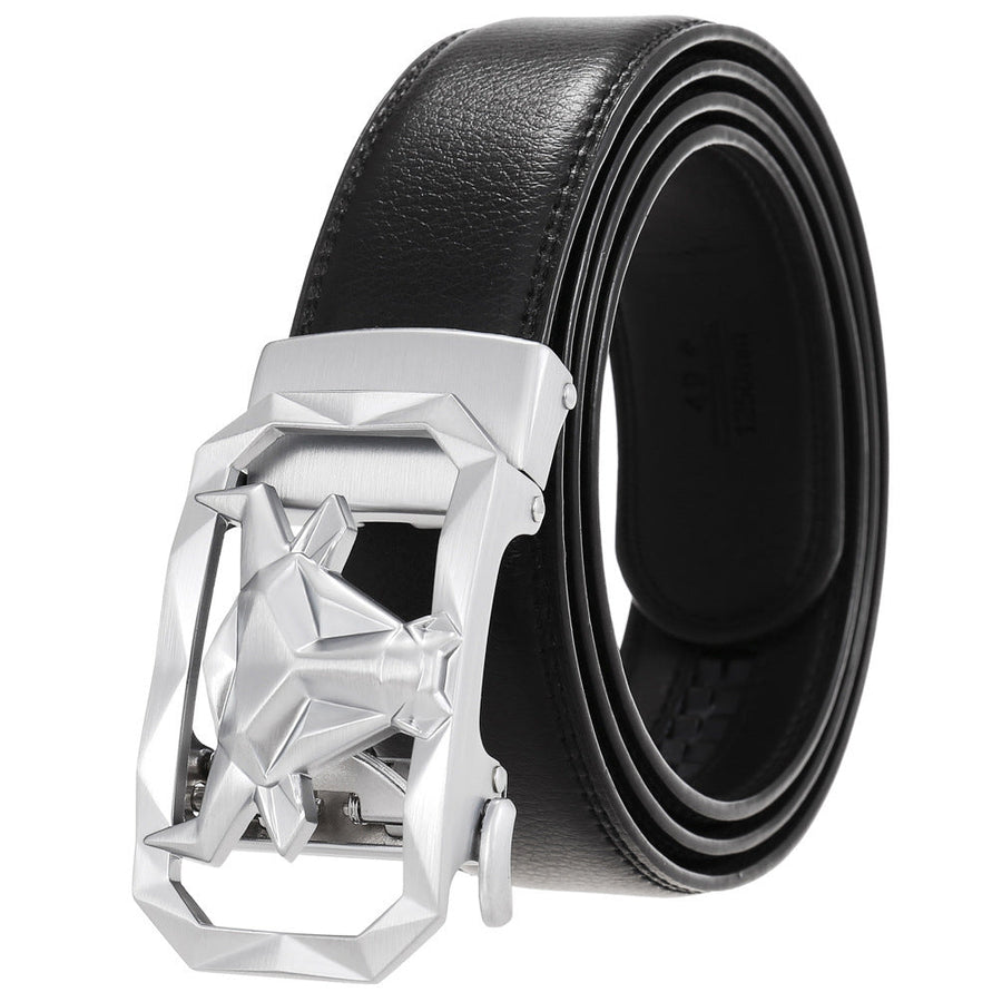 Fashion Men's Leather Belt Alloy Buckle