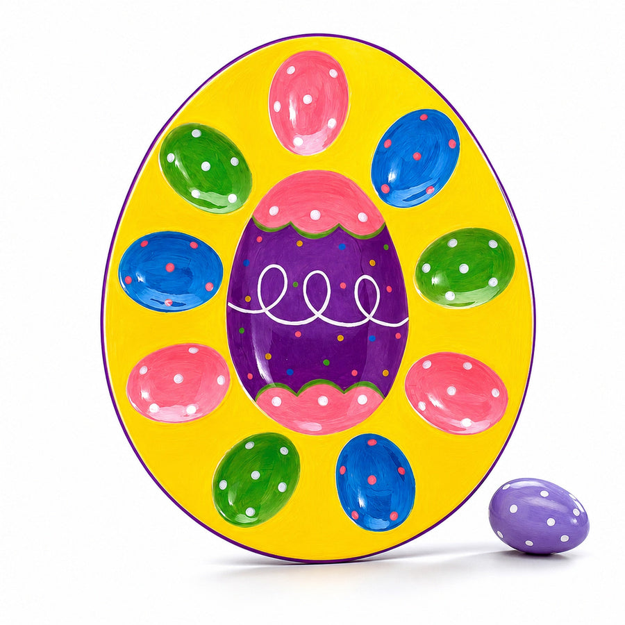 Ceramic Easter Egg Display 11.75 Inches