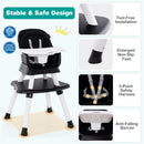 6-in-1 Convertible Baby High Chair with Adjustable Removable Tray