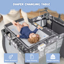 Portable Baby Playard with Changing Table Bassinet and Music Box