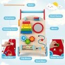 Baby Push Walker with Handle and Wheels for Boys & Girls 3+ Years Old-Muticolor